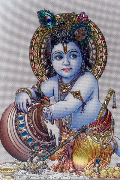 Infante Lord Krishna. Dios hindú de . .