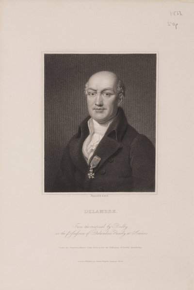 Jean Baptiste Joseph Delambre, astrónomo francés, c 1810s de Frederick (attr. to) Barnard