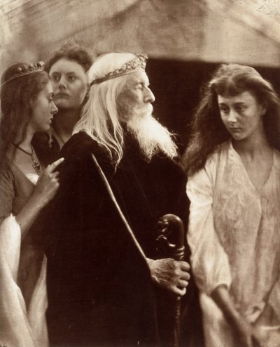 El rey Lear repartiendo su reino a sus tres hijas de John Pardon