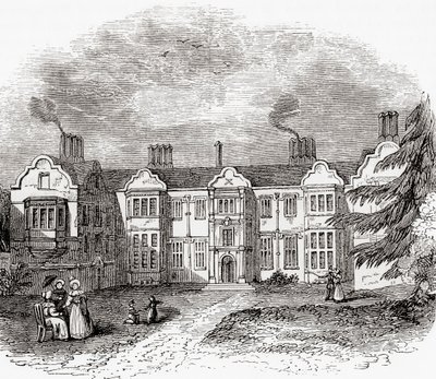 Ladye Place, Hurley, Berkshire, Inglaterra, vista aquí a principios del siglo XIX de . .
