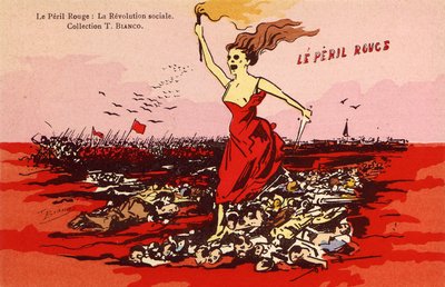 El Peligro Rojo - La Revolución Social, c. 1910 de Frederick (attr. to) Barnard