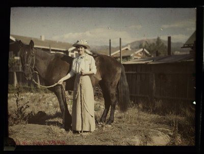 Madaline Bradbury y Chiketa, Santa Bárbara, c. 1915 de Frederick (attr. to) Barnard