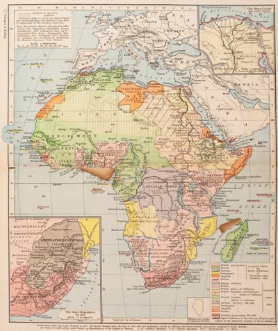 Mapa que muestra la partición de África de . .