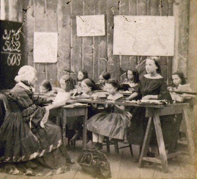 Lección de matemáticas, c.1890 de Frederick (attr. to) Barnard