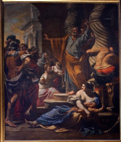 Mayo de 1642, La predicción de San Pedro en Jerusalén por Charles Poerson (1609-1667). Catedral de Notre Dame de París - París 4 - XIII, XIII, XIX, rehabilitación por Viollet-le-Duc de . .