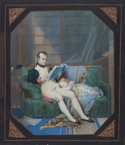 Napoleón en su estudio con el Rey de Roma, c.1860 de . .