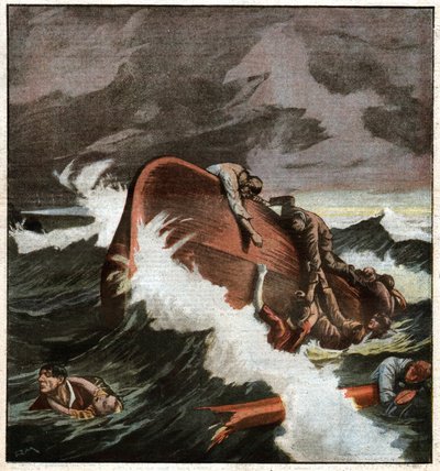 Naufragio de una barca en el Mediterráneo de Ferdinand Georg Waldmuller
