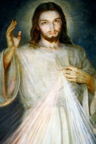 Iglesia Notre Dame de Plaimpalais. Jesús la Divina Misericordia, confío en ti. Francia. de . .