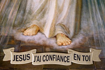 Iglesia Notre Dame de Plaimpalais. Jesús la Divina Misericordia, confío en ti. Francia. de . .