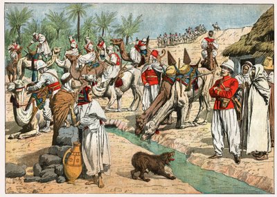 Oasis en el desierto del Sahara de . .