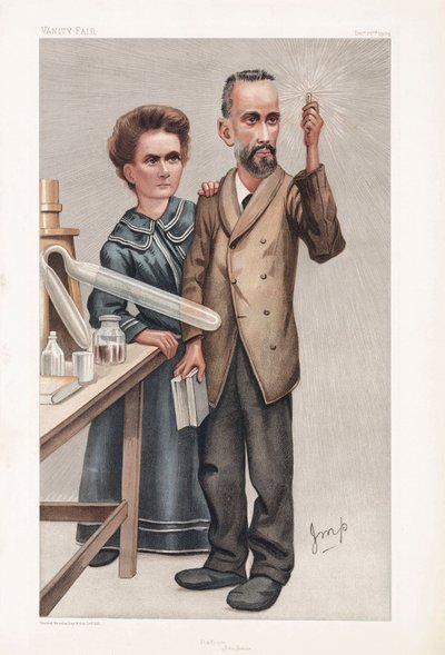 Pierre y Marie Curie, físicos franceses de Henry Charles Fehr