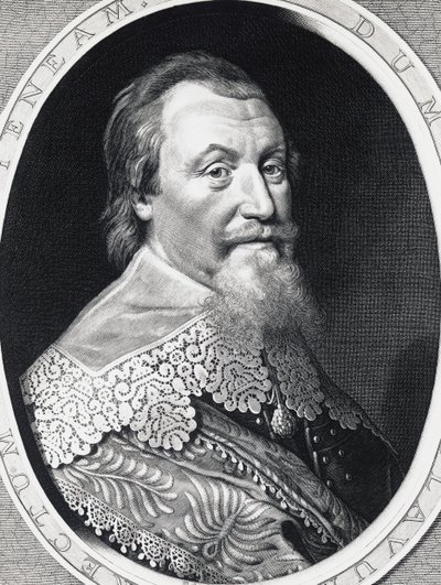 Retrato de Axel Gustafsson Oxenstierna (1583-1654), Gran Canciller de Suecia, grabado de William Walcutt