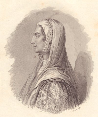 Retrato de la noble italiana Beatrice Lascaris di Tenda (1372-1418) de William Walcutt