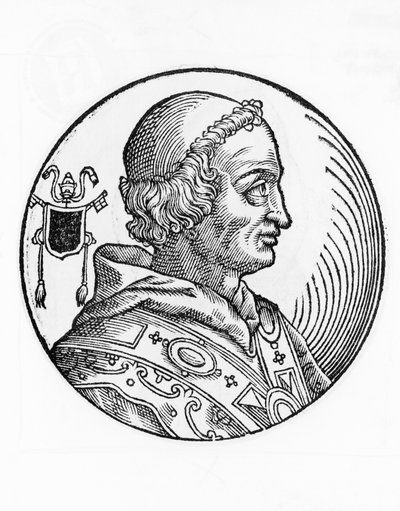 Retrato de Juan V (635-686), 82º Papa de la Iglesia Católica desde 685 de William Walcutt