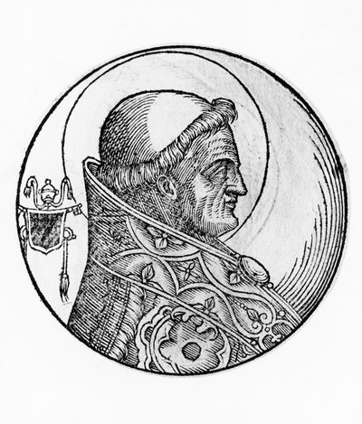 Retrato de San Celestino I (fallecido en 432), 43º Papa de la Iglesia Católica desde 422 de William Walcutt