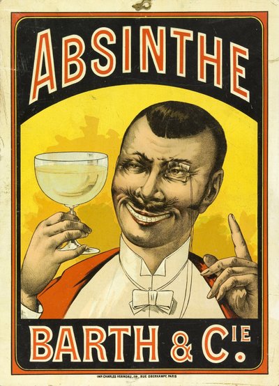 Publicidad para la absenta Barth & Cie, en Chalon sur Saone (Saone y Loira, Francia), hacia 1890 de Frederick (attr. to) Barnard