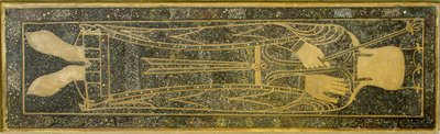 Lápida funeraria de la Reina Fredegonde (545-597) - Basílica de Saint-Denis (Saint Denis) - Francia, Ile-de-France, Seine-Saint-Denis de . .