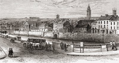 Shandon junto al río Lee, Condado de Cork, Irlanda a finales del siglo XIX, de Our Own Country publicado en 1898 de Ferdinand Georg Waldmuller