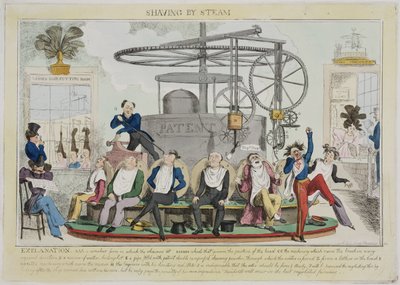 Afeitado por vapor, c. 1810 de Frederick (attr. to) Barnard