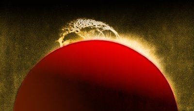 Erupción solar fotografiada en 1929 de . .