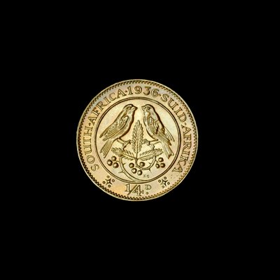 Moneda sudafricana de un cuarto de penique (Farthing) 1936 (foto) de Hippolyte Lalaise Devéria