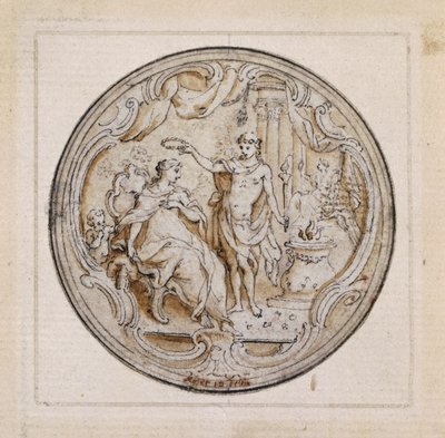 Estudio de diseño ornamental para caja de reloj, por Moser, Inglaterra de William Walcutt