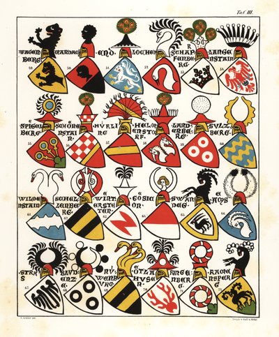 Escudos de armas suizos, c. 1346 de John Pardon
