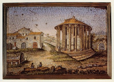 Templo de Vesta o Hércules Victor, mosaico, Italia de William Walcutt