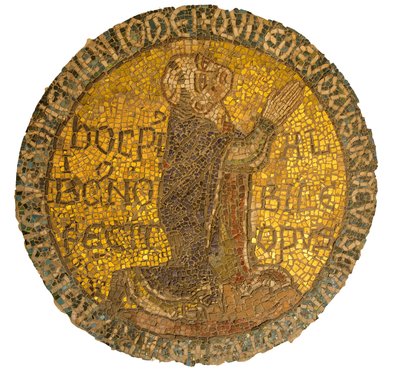 El monje Alberic (San Aubry de Citeaux, fallecido en 1109) en oración - Basílica de Saint-Denis (Saint Denis) - Francia, Ile-de-France, Seine-Saint-Denis de . .