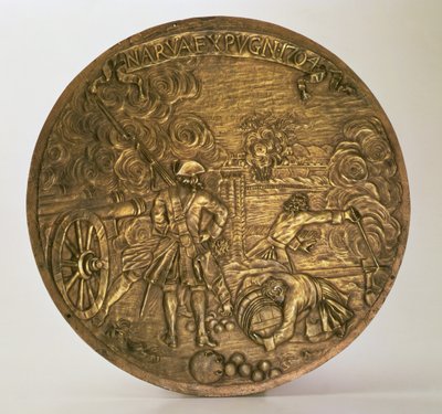 La captura de Narva, bajorrelieve diseñado por Bartolomeo Carlo Rastrelli (1675-1744), c.1720 de Hippolyte Lalaise Devéria
