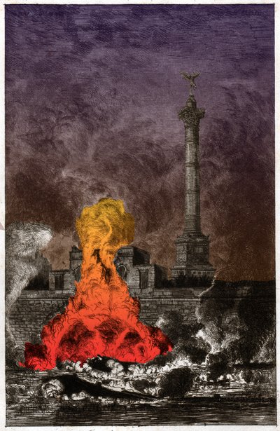 La Comuna de París. circa 1880 (grabado) de . .