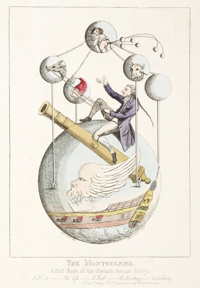 El Montgolfier - Un primer rango de la marina aérea francesa de Frederick (attr. to) Barnard