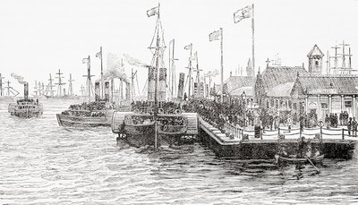 El muelle de desembarco del príncipe, Liverpool Dock, Liverpool, Inglaterra de . .