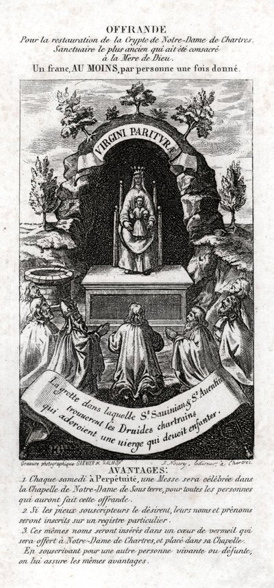 La Virgen María adorada por los druidas de . .
