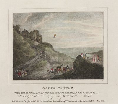 El primer cruce del Canal en globo, 7 de enero de 1785 de Frederick (attr. to) Barnard