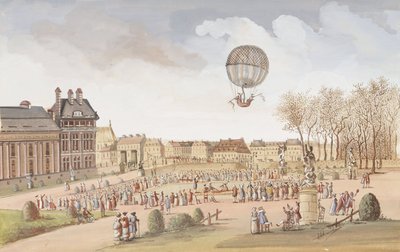 El primer ascenso en un globo de hidrógeno de Frederick (attr. to) Barnard