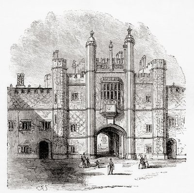 La puerta de entrada al Eton College, Eton, Berkshire, Inglaterra, vista aquí en el siglo XIX. de . .