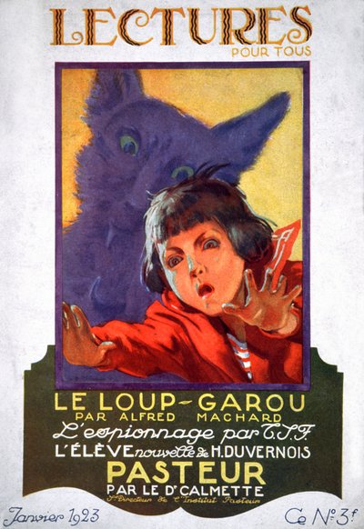 El hombre lobo. 1923 (grabado) de . .