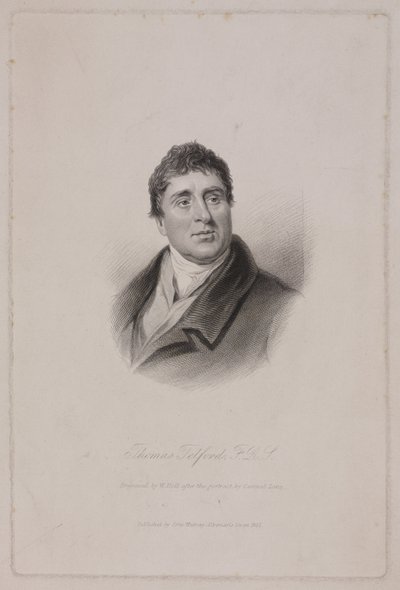 Thomas Telford FRS, ingeniero civil escocés, c 1810 de Frederick (attr. to) Barnard