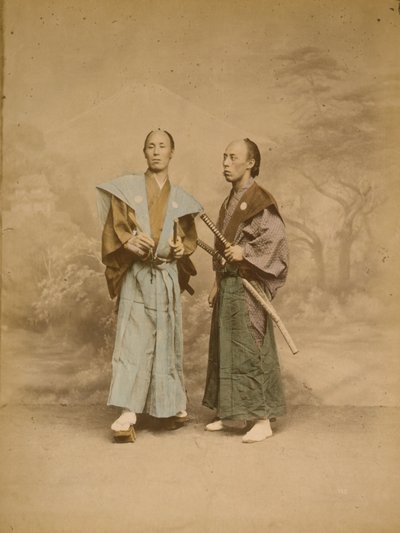 Dos Hombres Japoneses, posiblemente samuráis, c.1877 de . .