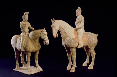 Dos jinetes, chinos, dinastía Tang (618-906) de Hippolyte Lalaise Devéria