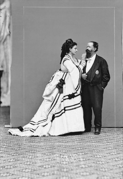 Vittorio Emanuele II con Rosa Vercellana, Condesa de Mirafiori de Henry Charles Fehr