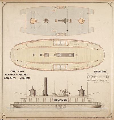Botes de ferry Wenonah y Beverly de . .