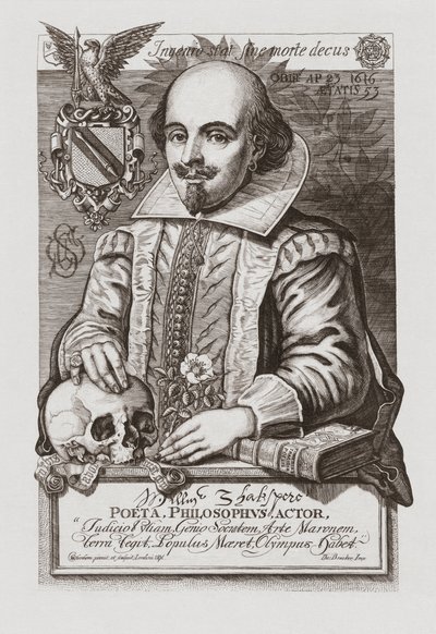 William Shakespeare. Retrato de . .