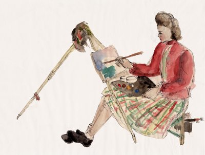 Mujer pintando, ca 1930 de . .