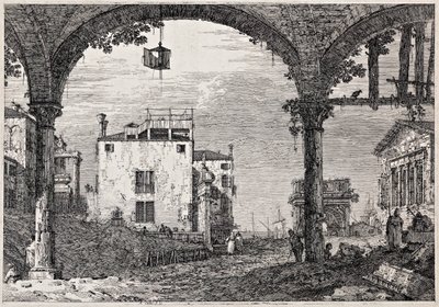 El pórtico con una linterna de la serie 