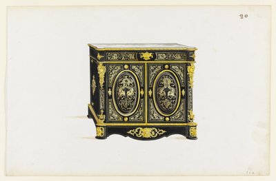 Diseño para un Gabinete en el Estilo Boulle de Pagny
