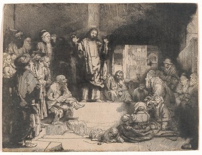 Cristo Predicando (La Petite Tombe) de Rembrandt van Rijn