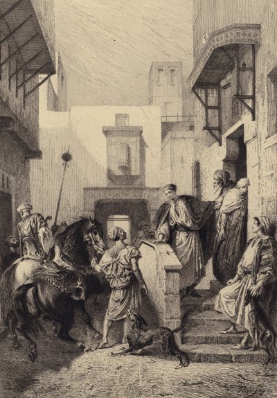 Partida del hijo pródigo de after Albert Robida