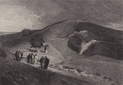 Jesús maldice la higuera de after Albert Robida